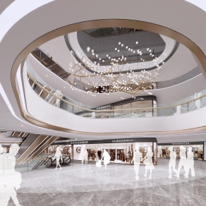 现代商场中庭3D模型下载